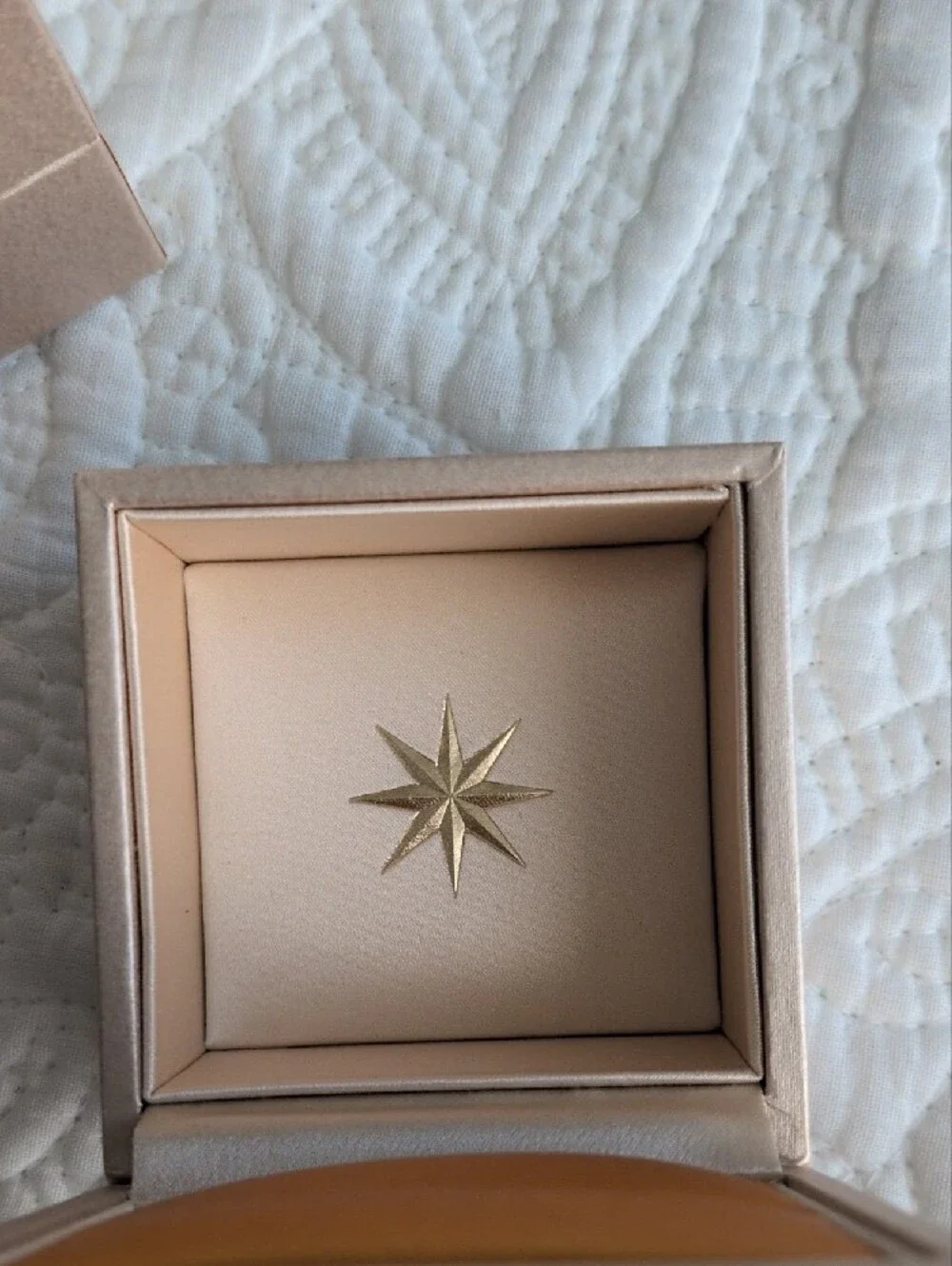 Bulgari Jewelry Gift Box with warm gold interior